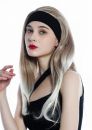 Perücke Halbperücke Stirnband lang glatt Blond Mix Modell: H9306-27T613