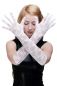 Preview: Handschuhe Damen Spitze Netz Weiß Modell Z074