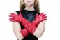 Preview: Handschuhe Damen Spitze Netz Rot Modell: Z075