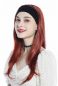 Preview: Perücke Halbperücke Stirnband lang glatt dunkles Rot Kupferrot Modell: H9306-350