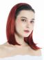 Preview: Halbperücke geflochtener Haarreif Glatt dunkles Kupferrot Modell: 90606+3-350
