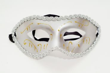 Venezianische Halb-Maske Silber Gold Modell: 65-61