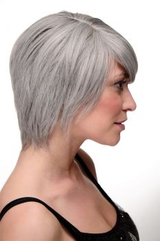 Kurze Frauenperücke Grau Modell: 6082