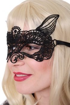Maske Augenmaske Schwarz Kätzchen Modell: AE015A