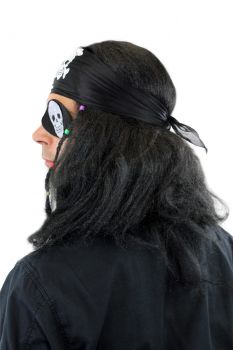 Piratenperücke mit Augenklappe Modell: 26583
