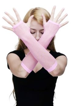 Handschuhe Netz Pink Modell: Z069
