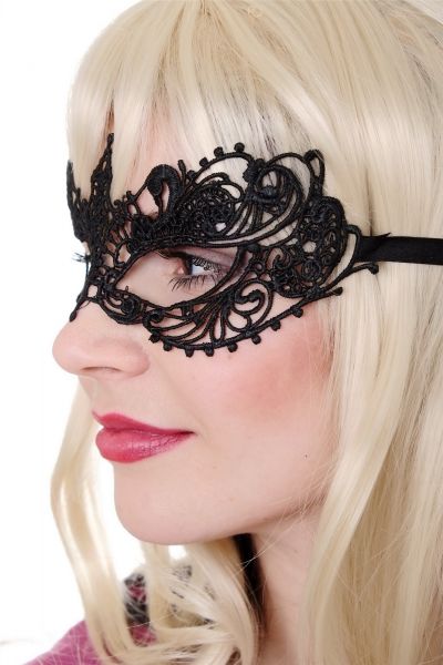 Maske Halbmaske Spitze schwarz Modell: AE004A