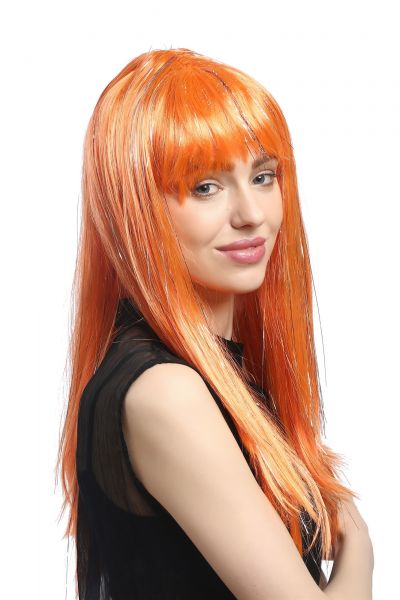 Perücke Glitter Lang Pony Orange Modell: XR-003
