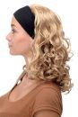 Damenperücke Stirnband Goldblond Locken Schulterlang Modell: BRO-704