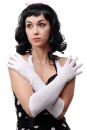 Damenhandschuhe lang weiß Opernball Modell: DWS-019