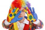 Handschuhe Clown Punkte Bunt Modell: K0807