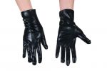 Handschuhe metallisch glänzend Schwarz Modell: K0802B